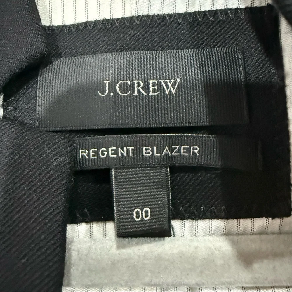 J Crew Blazer Regent Wool Flannel in Black